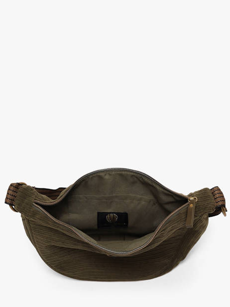 Shoulder Bag Velours Le voyage en panier Green velours AHP307 other view 3