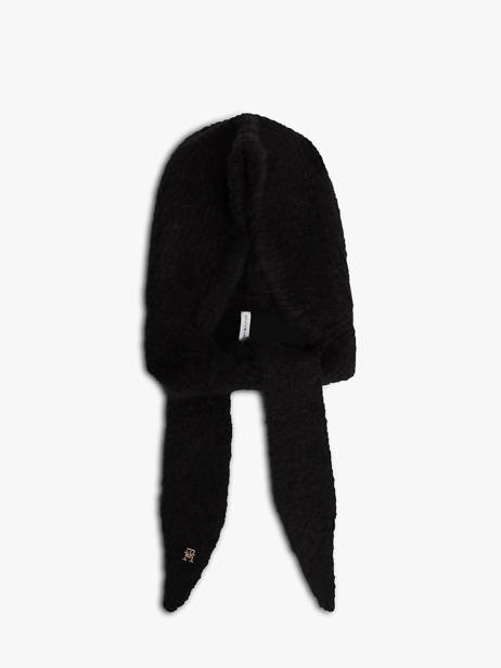 Capuche En Maille Avec Logo Monogramme Tommy hilfiger Noir elevated chic AW19292