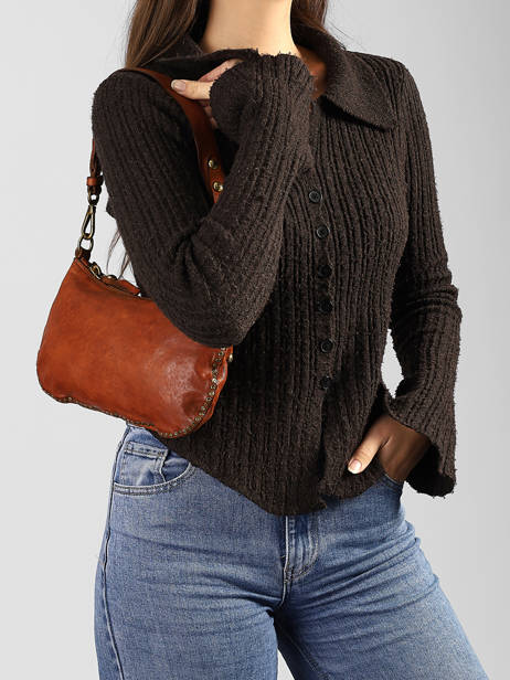 Shoulder Bag Kura Leather Campomaggi Brown kura 42760ND other view 1