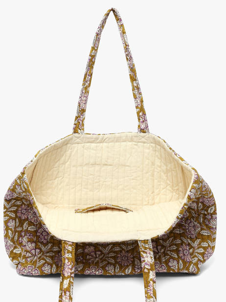 A4 Size Shoulder Bag Cabas Leather Byzantine Green cabas CAR other view 3