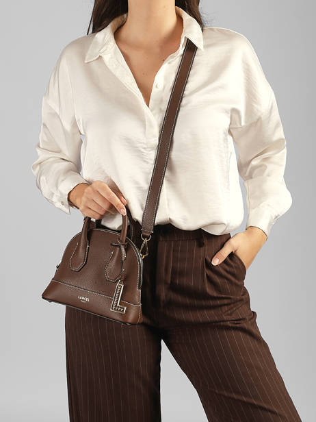 Sac Bandoulière Belleville Cuir Lancel Marron belleville A13735 vue secondaire 1