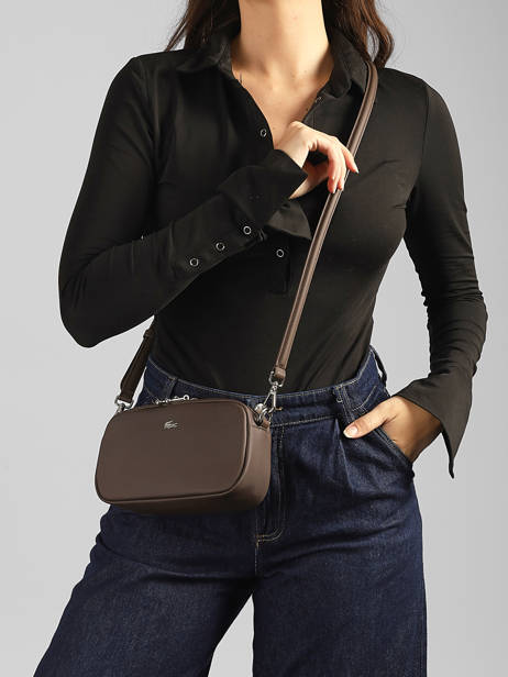 Sac Bandoulière Daily City Lacoste Marron daily city NF4755DZ vue secondaire 1