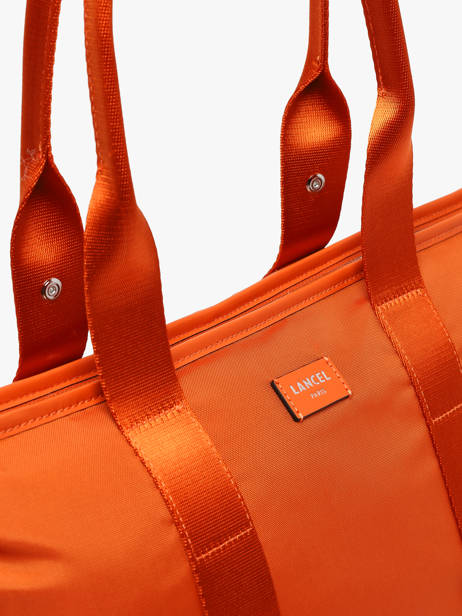 Sac Cabas Zippé M Mistral Rollable Nylon Et Cuir Lancel Orange mistral A13995 vue secondaire 2