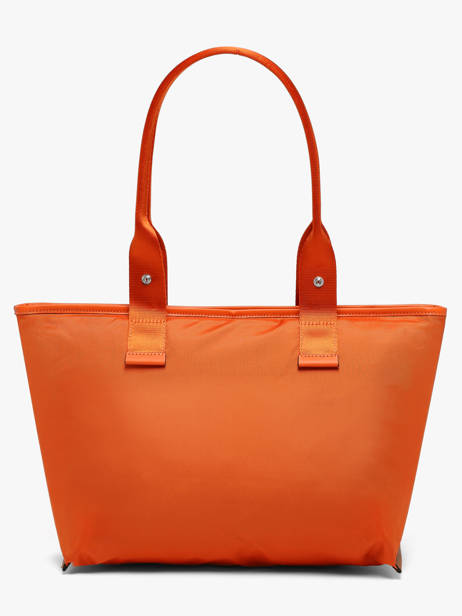 Sac Cabas Zippé M Mistral Rollable Nylon Et Cuir Lancel Orange mistral A13995 vue secondaire 4