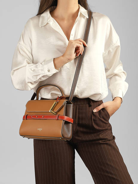 Sac Bandoulière Faubourg Cuir Lancel Marron faubourg A13949 vue secondaire 1
