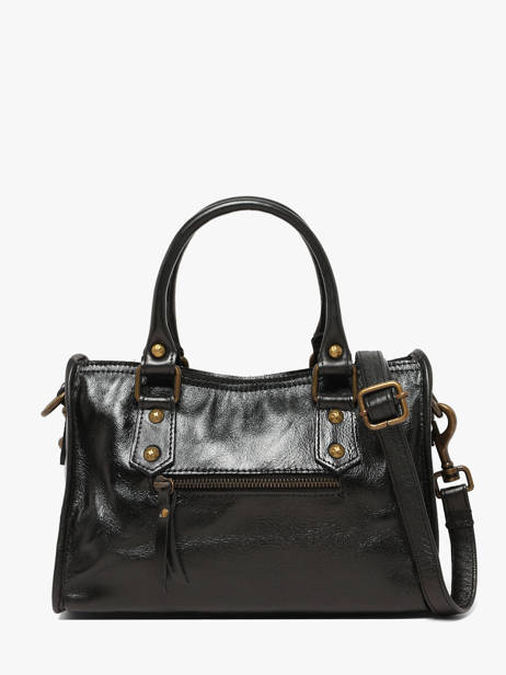 Sac Bandoulière Cow Shiny Cuir Basilic pepper Noir cow shiny BCOS72 vue secondaire 4