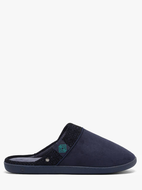 Chaussons Isotoner Bleu men 98032 vue secondaire 3