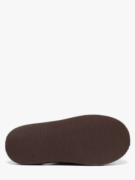 Chaussons En Cuir Isotoner Marron men 98169 vue secondaire 4