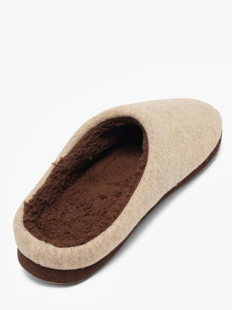 Chaussons Isotoner Beige men 98279 vue secondaire 2