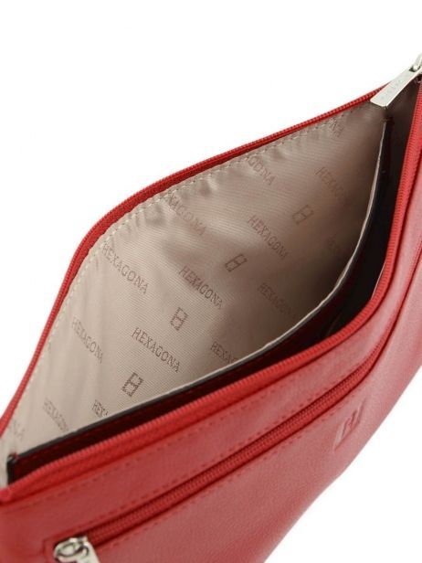 Continental Wallet Leather Hexagona Red confort 467211 other view 3