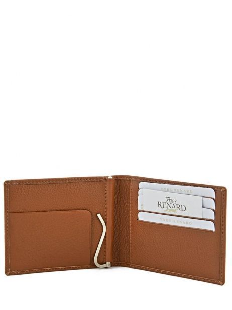 Wallet Leather Yves renard Brown foulonne 23014 other view 3