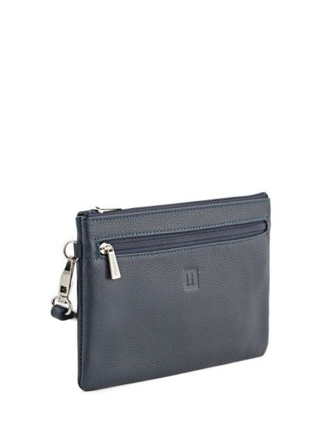 Pouch Leather Hexagona Blue confort 467213 other view 2