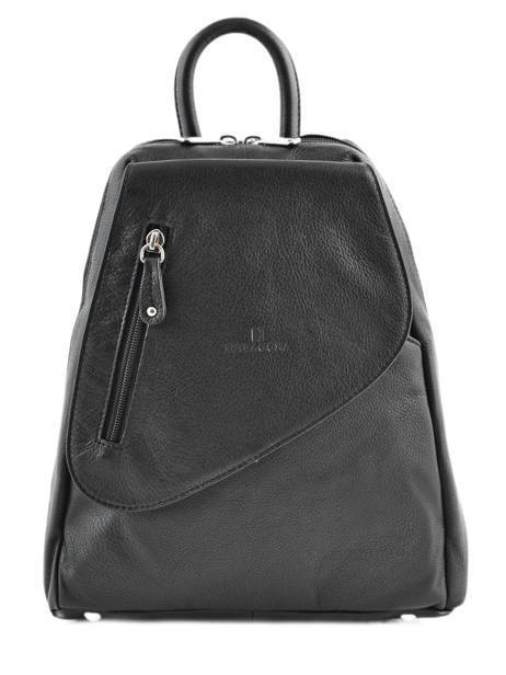 Backpack Leather Hexagona Black confort 464783