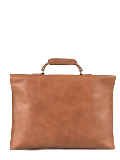 Briefcase Paul marius Brown vintage LUNDI other view 3