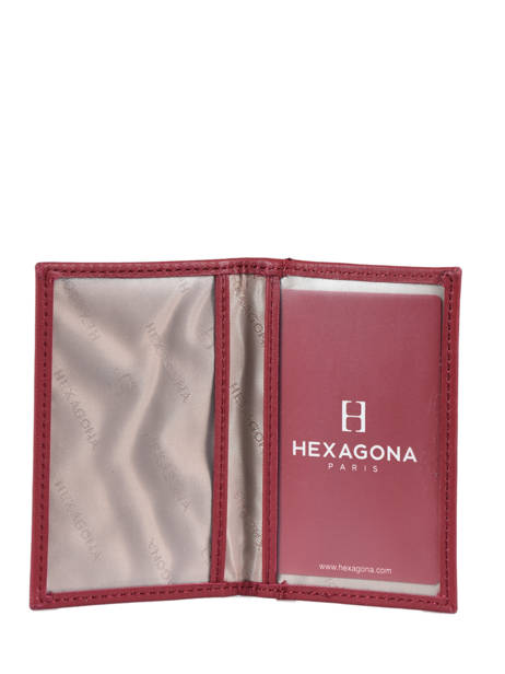 Card Holder Soft Leather Hexagona Red soft 227492 other view 1