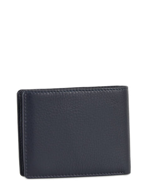 Wallet Leather Yves renard Blue foulonne 2374 other view 1