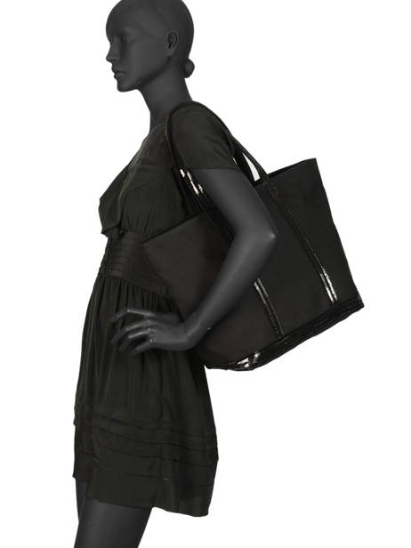 Large Zipped Shoulder Bag Le Cabas Sequins Vanessa bruno Black cabas 1V40409 other view 2