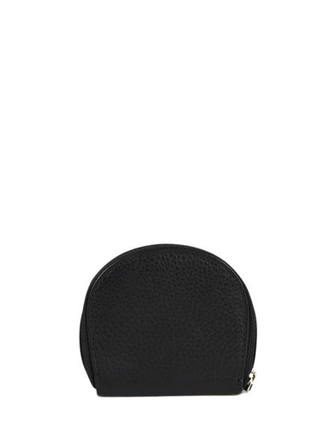 Leather Money Purse Crinkles Black caviar 14291 other view 2