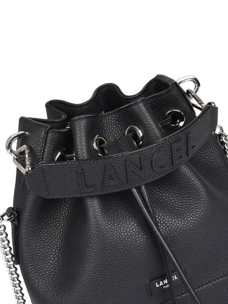 Small Leather Bucket Bag Ninon Lancel Black ninon A10922 other view 2