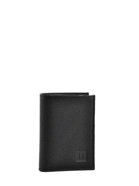 Card Holder Leather Hexagona Black confort 461007