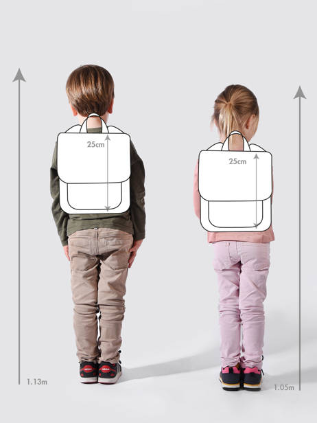 Backpack 1 Compartment Affenzahn Pink small friends NES1 other view 1
