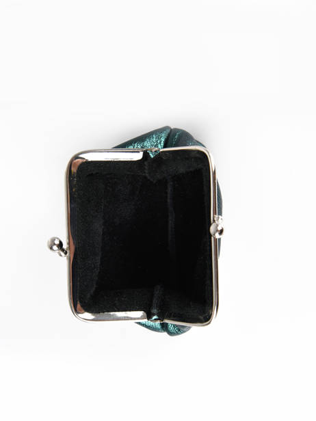 Leather Coin Purse Etincelle Irisée Etrier Blue etincelle irisee EETI654 other view 1