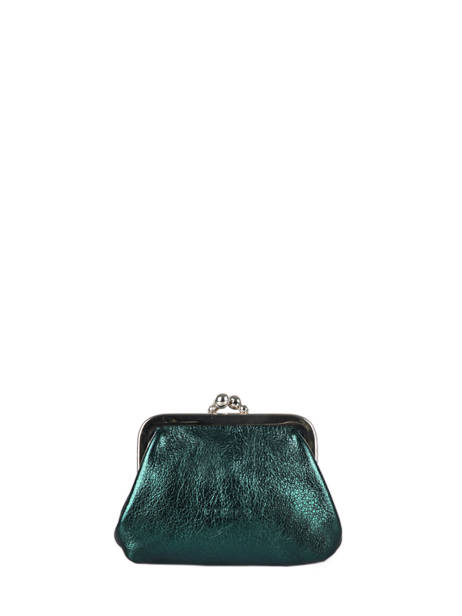 Leather Coin Purse Etincelle Irisée Etrier Blue etincelle irisee EETI654