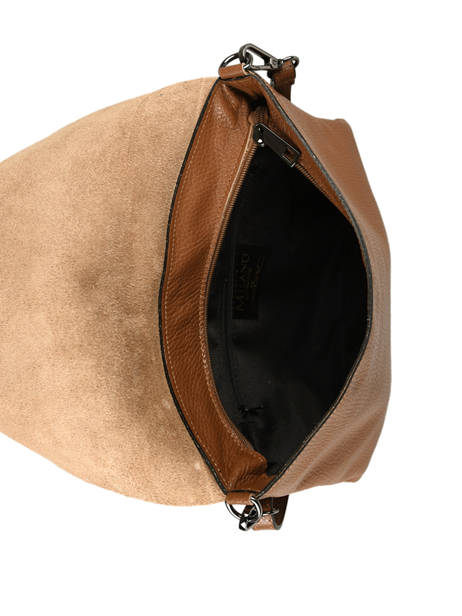 Sac Bandoulière Caviar Cuir Milano Marron caviar CA21062 vue secondaire 3
