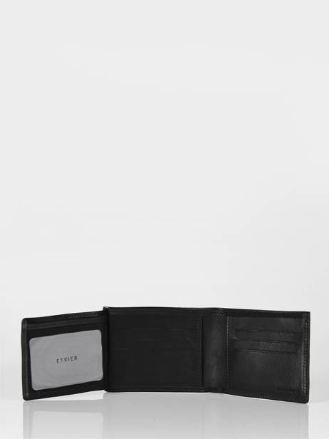 Wallet With Card Holder Oil Leather Etrier Black oil EOIL740 other view 3