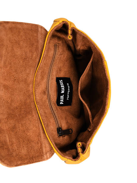 Small Leather Suzon Crossbody Bag Paul marius Yellow vintage M other view 3