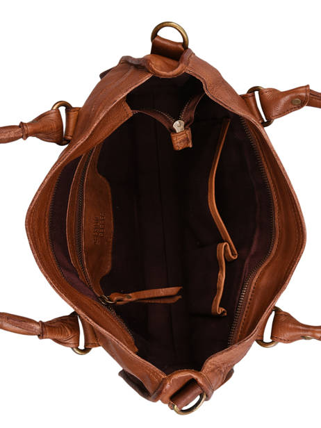 Sac Porté Main Cow Cuir Basilic pepper Marron cow BCOW22 vue secondaire 3