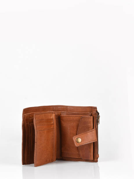 Leather Cow Coin Purse Basilic pepper Brown cow BCOW94 other view 2