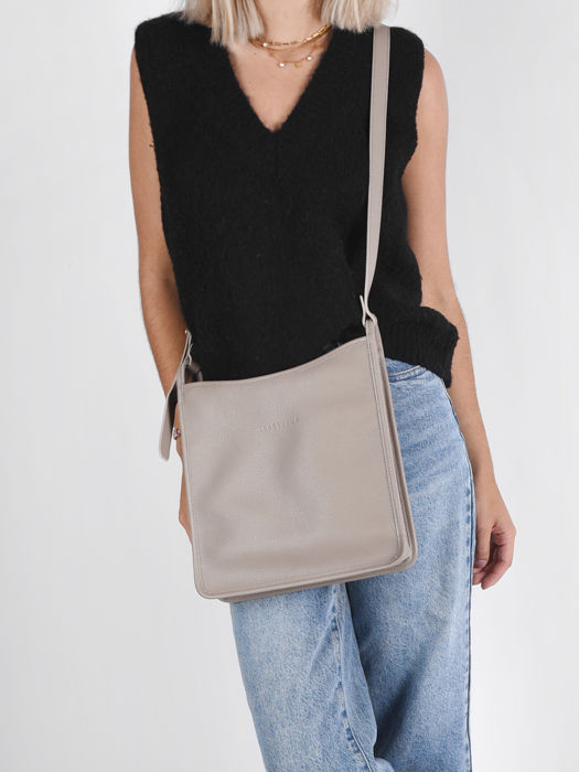 Longchamp Le foulonné Messenger bag Gray