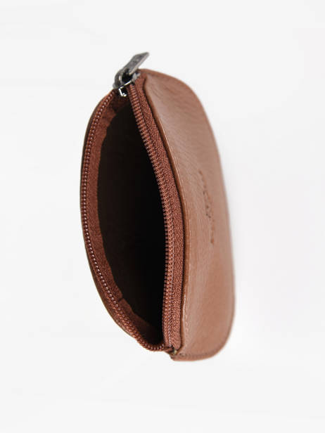 Leather Foulonné Zip Coin Purse Yves renard Brown foulonne 23A2 other view 1