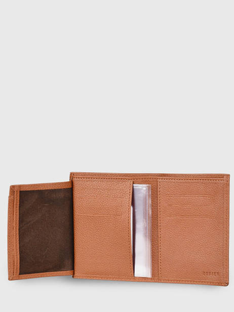 Wallet With Card Holder Leather Etrier Brown madras EMAD748 other view 2