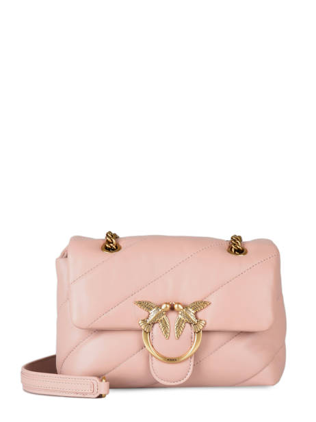Leather Mini Love Bag Puff Maxi Quilt Pinko Pink love bag puff 1P22JD