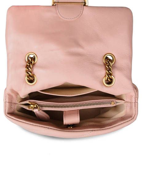 Sac Bandoulière Mini Love Bag Puff Maxi Quilt Cuir Pinko Rose love bag puff 1P22JD vue secondaire 3