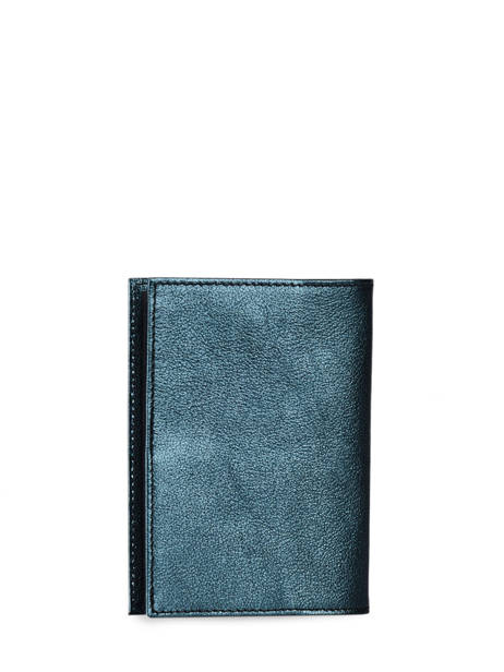 Leather Etincelle Irisée Passport Holder Etrier Blue etincelle irisee EETI025 other view 2