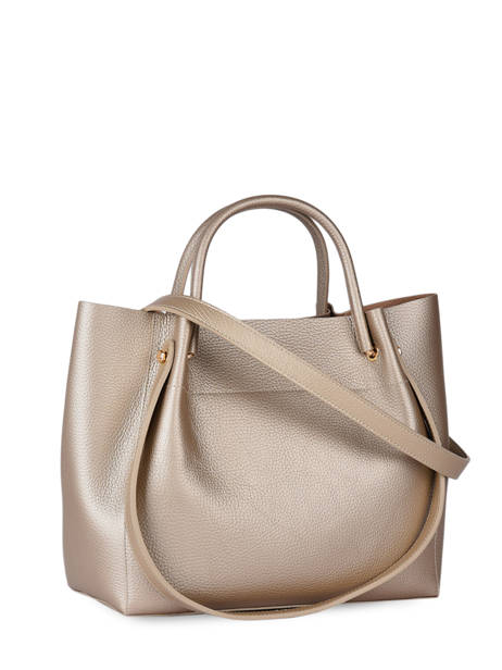 Sac Shopping Foulonne Double Cuir Lancaster Beige foulonne double 20 vue secondaire 4