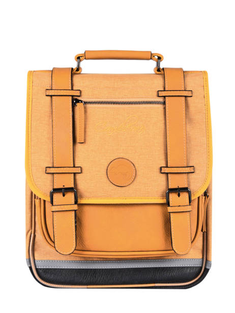 2 Compartments Backpack Cameleon Yellow vintage color - PBVCSD38