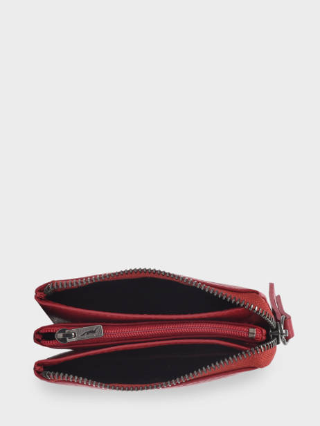 Leather Foulonné Wallet Yves renard Red foulonne 29460 other view 1
