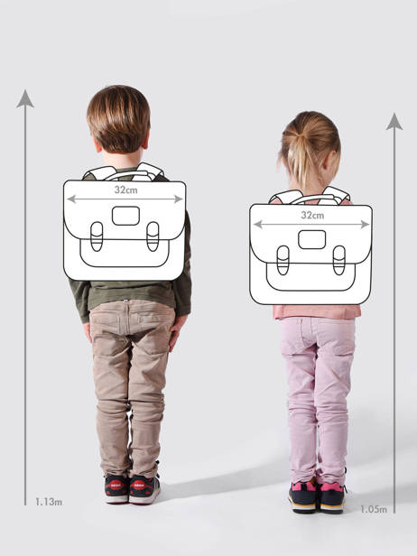 1 Compartment Satchel Caramel et cie Blue fier GA other view 1