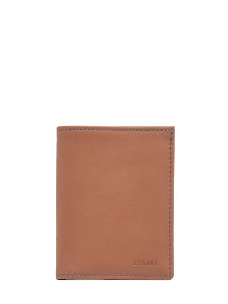 Wallet With Card Holder Leather Etrier Brown paris EPAR748