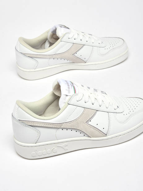 Magic Sneakers In Leather Diadora White women 91202050 other view 3