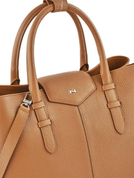 Shopping Bag Les Marquises Leather Nathan baume Brown les marquises N1720104 other view 2