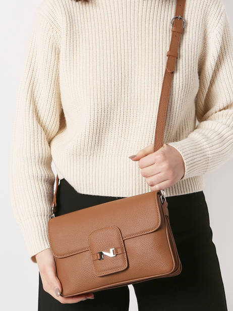 Leather Crossbody Bag Sagan Nathan baume Brown ines 2 other view 1