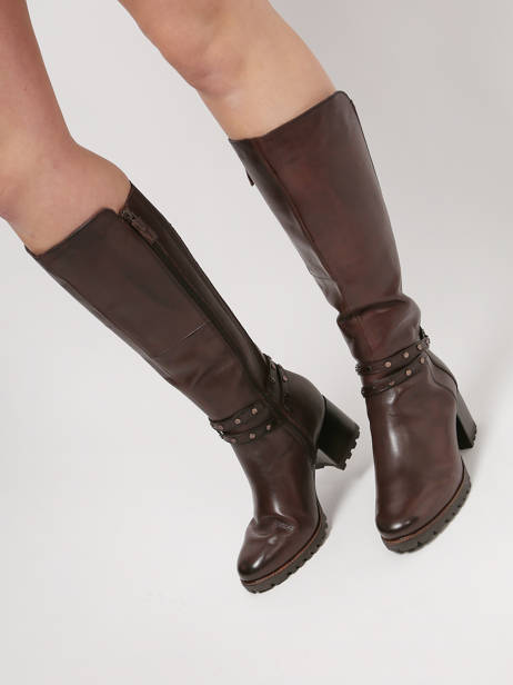 Heeled  Boots In Leather Tamaris Brown women 29 other view 2