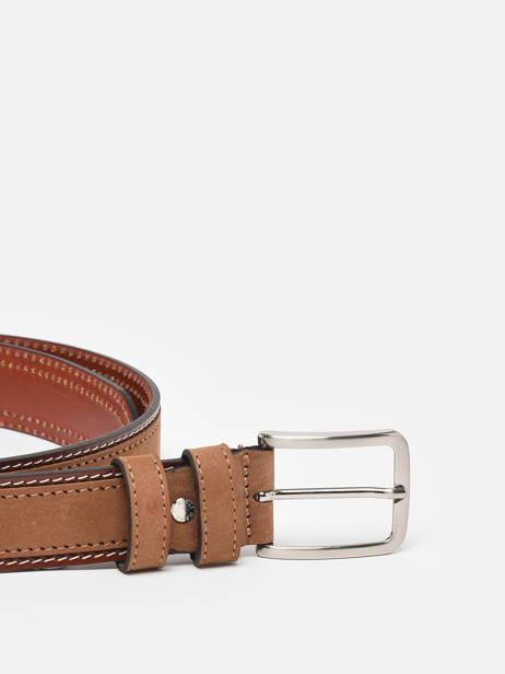 Ceinture Homme Ajustable Jean Petit prix cuir Marron belt 3709-35 vue secondaire 2