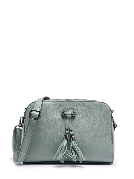 Leather Caviar Crossbody Bag Milano Green caviar CA21101