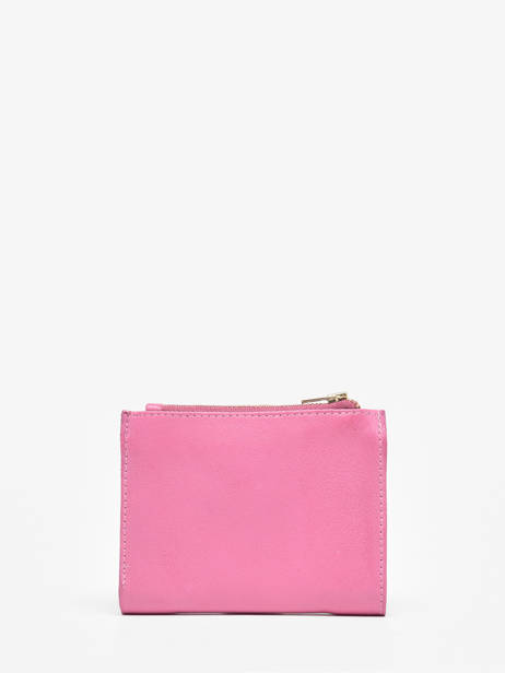 Leather Pop Compact Wallet Basilic pepper Pink pop BPOC94 other view 3